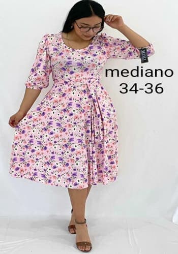 Vestido  largo color Rosa talla Mediano estilo Circular