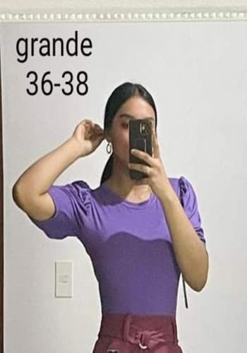 Blusa larga color Morado talla Grande  estilo Manga aglobada 