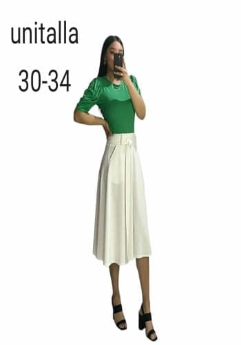 Falda larga color Blanco talla Unitalla estilo Circular