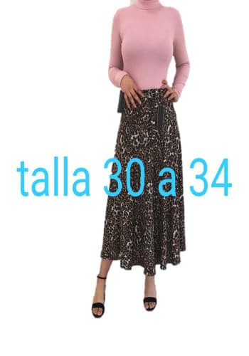 Falda larga color Café  talla Unitalla estilo Circular