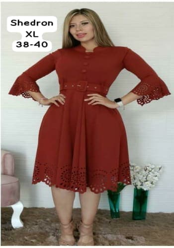 Vestido  largo color Shedron  talla Extragrande  estilo Circular