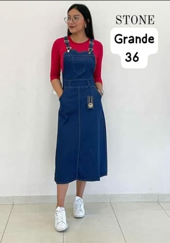 Overol  larga color Stone talla Grande  estilo Recto