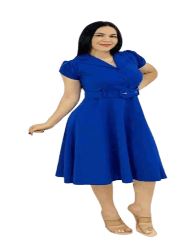 Vestido  largo color Azul rey talla Mediano estilo Circular