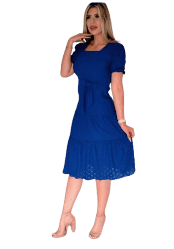 Vestido  largo color Azul rey talla Extragrande  estilo Recto