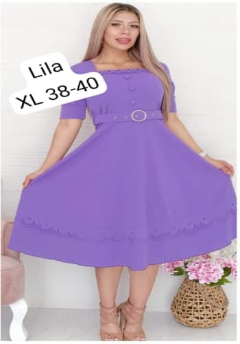 Vestido  largo color Lila talla Extragrande  estilo Circular