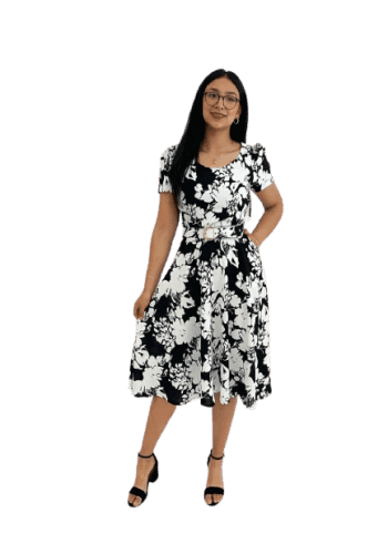 Vestido  largo color Blanco talla Mediano estilo Línea A 