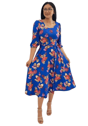 Vestido  largo color Azul rey talla Chica  estilo Circular