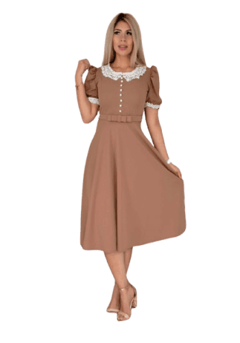 Vestido  largo color Beige  talla Unitalla estilo Circular