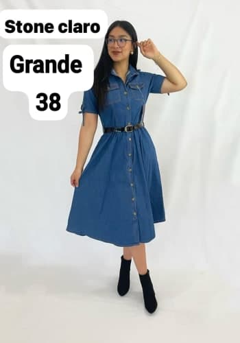 Vestido  largo color Stone claro talla Grande  estilo Circular