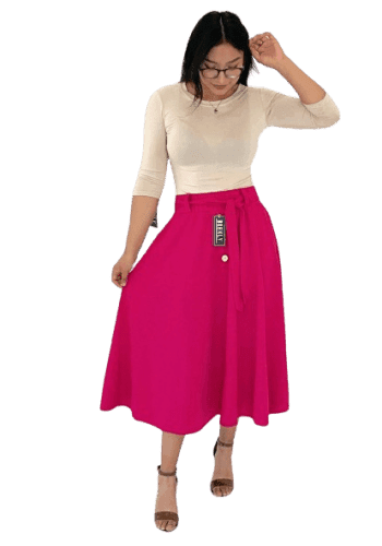 Falda larga color Fiusha  talla Extragrande  estilo Circular