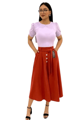 Falda larga color Shedron  talla Unitalla estilo Circular