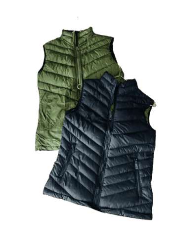 Chaleco larga color Negro talla Grande  estilo Doble vista 