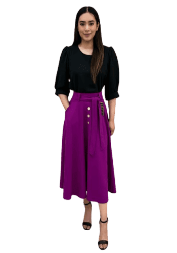 Falda larga color Bugambilia  talla Unitalla estilo Circular