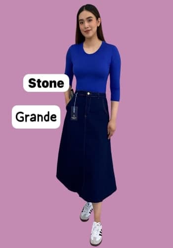 Falda larga color Stone talla Grande  estilo Circular