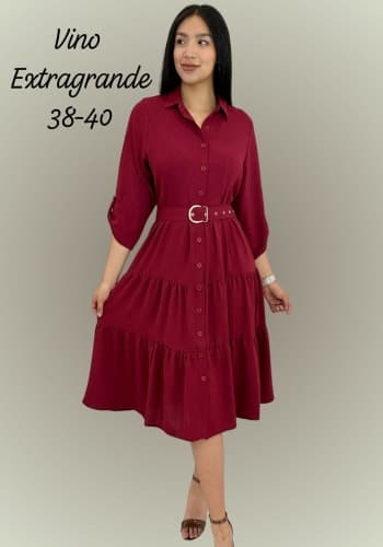 Vestido  largo color Vino talla Extragrande  estilo Olanes 