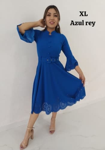 Vestido  largo color Azul rey talla Extragrande  estilo Circular