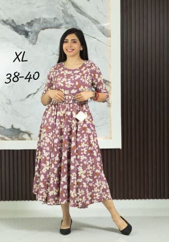 Vestido  largo color Rosa talla Extragrande  estilo Circular