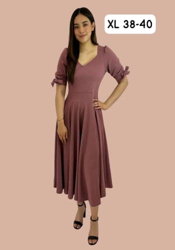Vestido  largo color Rosa mauve talla Extragrande  estilo Circular