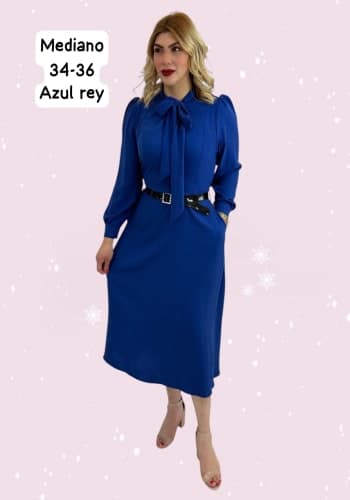 Vestido  largo color Azul rey talla Mediano estilo Línea A