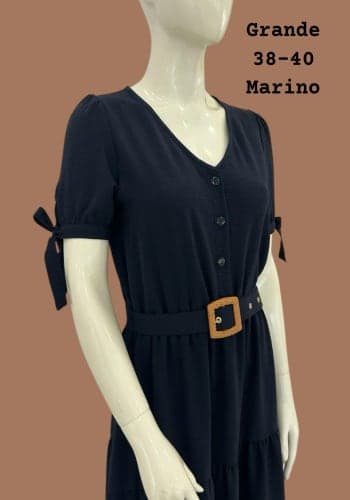 Vestido  largo color Marino talla Grande  estilo Olanes 